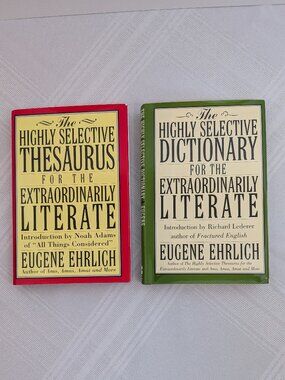 Book Bundle Dictionary & Thesaurus For The Extraordinarily Literate Hardcover